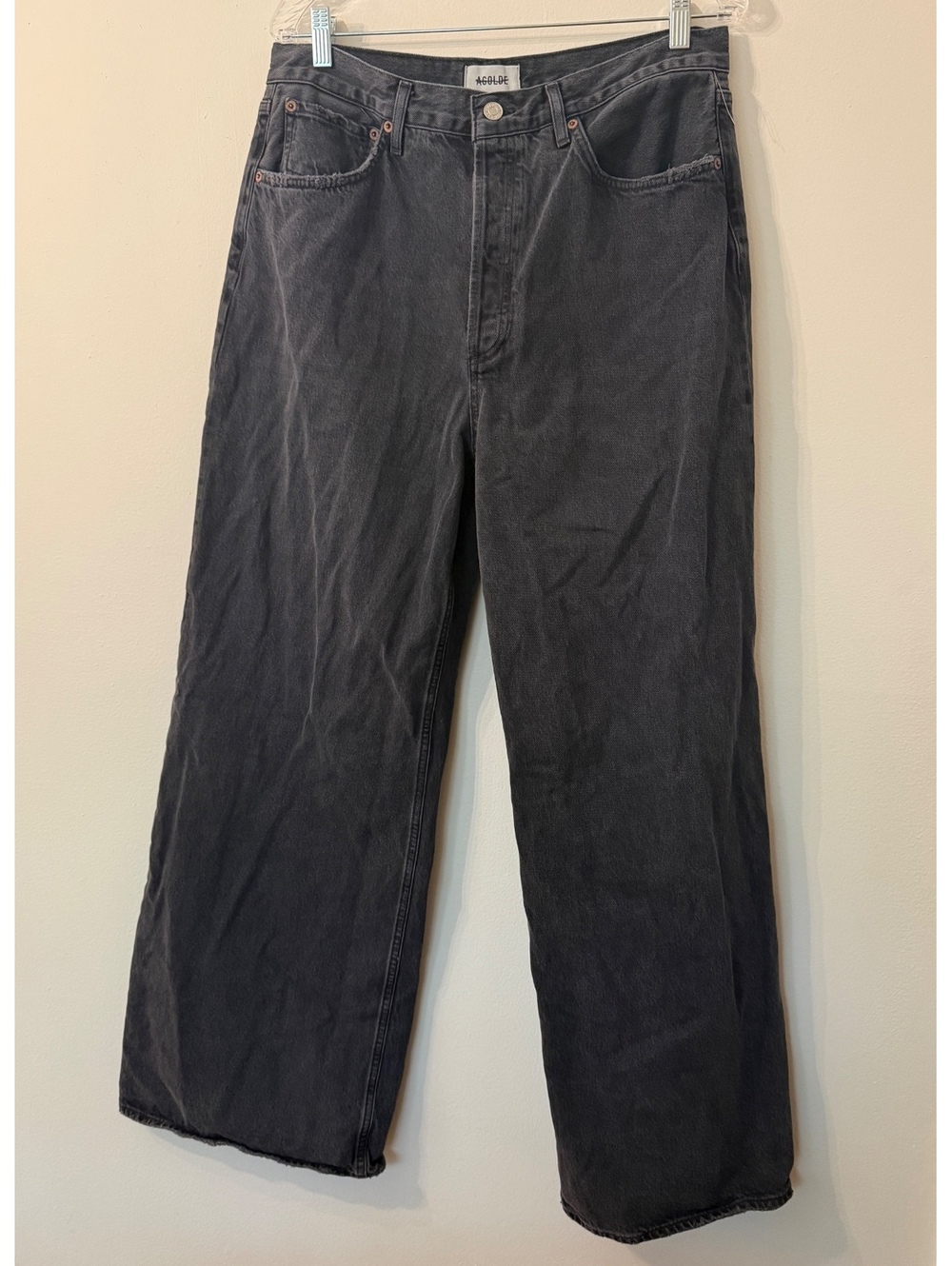 AGOLDE Dame black high waisted wide leg jeans - 31 - Picture 3 of 6